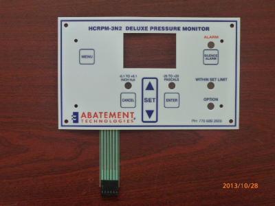 China White Tactile Metal Dome Membrane Switch With Double Sided Tape And 3M Adhesive for sale