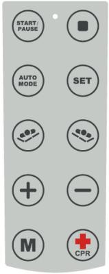China 10 Button Metal Dome Keypad Membrane Switch Touch Panel With Clear Window for sale