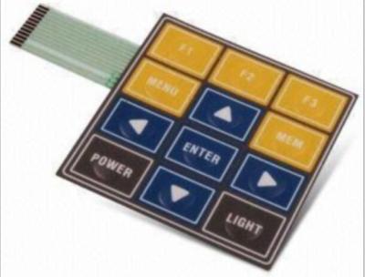 China Multi Key Prototype Tactile Membrane Switch Keyboard With 3M467 3M468 Adhesive for sale