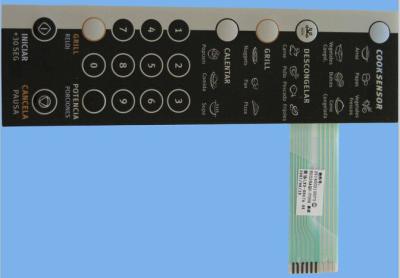 China Etiqueta impermeável feito-à-medida do painel do interruptor de membrana com adesivo de 3M467 3M468 à venda