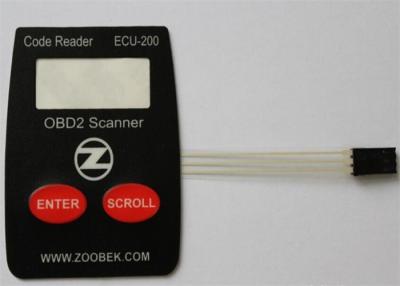 China El panel táctil del interruptor de membrana de las llaves del OEM 2 para el sistema de seguridad, impresión de pantalla de seda en venta