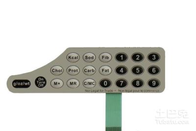 China 3M Adhesive PET Flexible Tactile Membrane Keyboard for sale