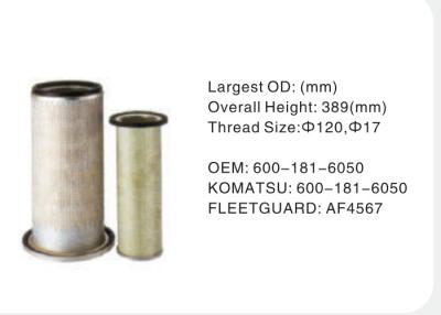 China Altura hidráulica 389mm do conjunto de filtro 600-181-6050 da sução do OEM à venda