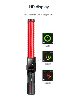China 5 seconds Alcohol Breathalyzer Tester Automatic Suction Red Baton Breathalyzer for sale