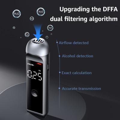 China Fast Response Time Portable Alcohol Detector Machine Lightweight Pocket Alcohol Breath Tester Mr black 1000 for sale