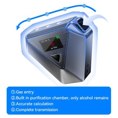 China Analisador de respiração portátil multilíngüe com unidade múltipla ABS Analisador de álcool Bluetooth à venda