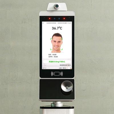China Face Recognition Wall Mounted Breathalyser Machine Silvery For Enterprise for sale