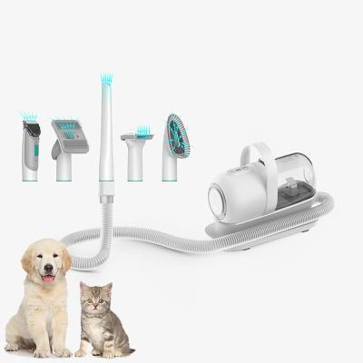 China 1300Pa-9000Pa Suction 5 in 1 Portable Pet Grooming Kit Vacuum Cleaner for Cats and Dogs for sale