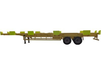 China 30tons Skeleton Container Chassis Semi Trailer 20FT 2 Axles 10 Pieces for sale