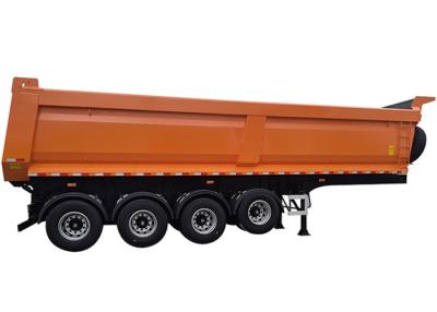 China 4 Axles Bulk Cargo Tipper Truck Trailer Heavy Duty U Shape 40 Ton for sale