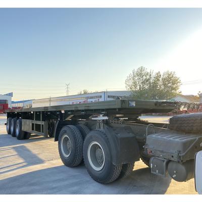 Chine 2 3 4 Axles Flatbed Semi Truck Trailers Vehicle Master 50# à vendre