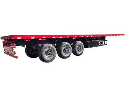 China 20 / 40 pies del cargo del envase semi de remolque de transporte de contenedores plano del camión en venta