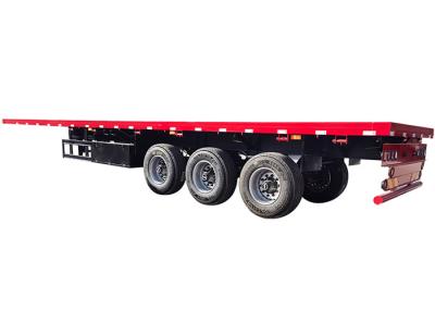China 2 / 3 / 4 Axles Flatbed Truck Trailer Container 50 Ton Q345B Manganese Plates for sale