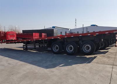 China 40FT Flatbed Truck Semi Trailer 3 Axles Container Transport Platform for sale