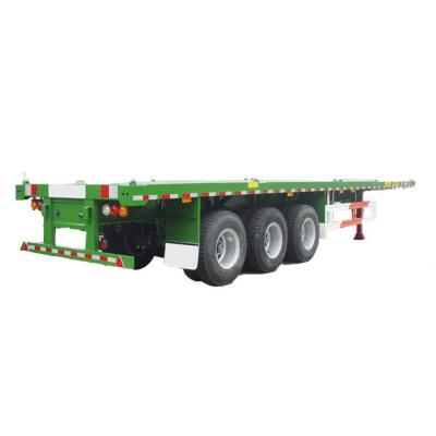 China 2500mm WMI Shipping Container Flatbed Trailer Fuwa Three Axle Flatbed for sale