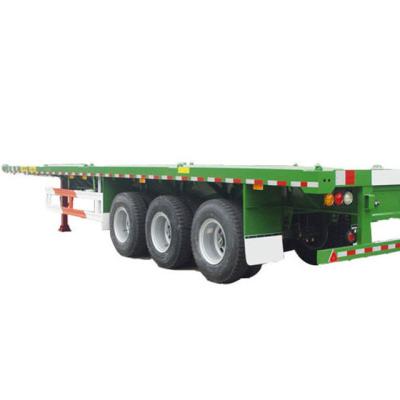 China 1300mm Flatbed Container Semi Trailer 20ft Flatbed Truck For Bulk Cargo for sale