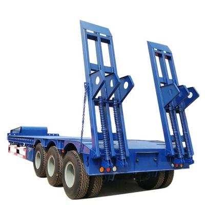 China 60T BPW Low Bed Semi Trailer 3.66m Tall 16 Wheeler Low Bed for sale