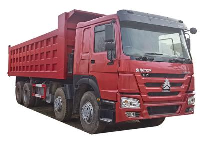 China Red 12.00R20 Used Dump Trucks 375Hp Second Hand 12 Wheeler for sale