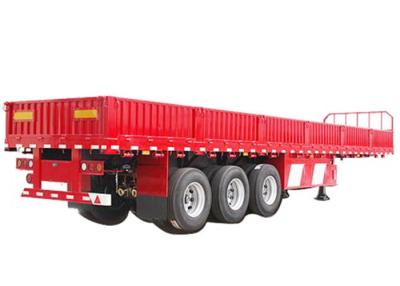 China 30-80T Flatbed Side Walls FUWA  Trailer With Side Walls for sale