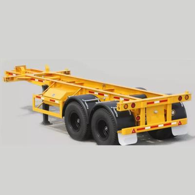 China 2 Axle 20ft Container Semi Trailer Q345B Twin Axle Trailer Chassis for sale