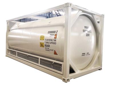 China ASME Cryogenic Oxygen Containers 20ft T75 ISO Tank For LNG O2 N2 N2O CO2 for sale