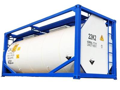China Los tanques de almacenamiento líquidos blancos del acero de carbono del envase los 20Ft del tanque T14 en venta