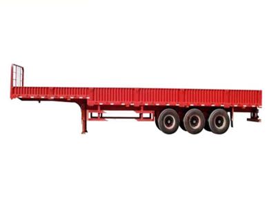 China 40-60 Tons Side Wall Semi Trailer Q345B Steel Three Axle Trailer for sale