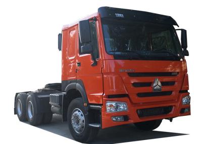 China Red 6x4 41T Truck Tractor Head  420Hp Howo N7 Tractor Left Hand for sale