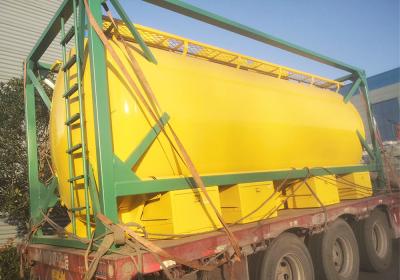 China Yellow 52 CBM 40ft Tank Container Transport T1 ISO For Wine for sale