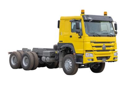 China Yellow 10 Tires Truck Tractor Head HW76 371Hp Tractor Trailer Diesel Engine for sale