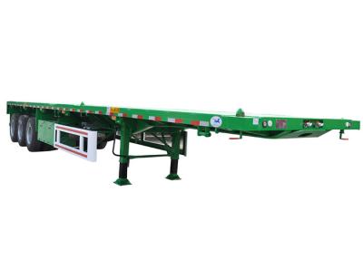 중국 화물 수송 T700 40 피트 평상형 트레일러 3 축 키 500 밀리미터 판매용