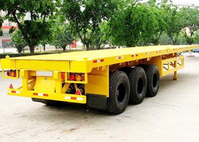 China ISO 20 Foot Flat Deck Trailer 3mm Flatbed Trailer For Shipping Container for sale