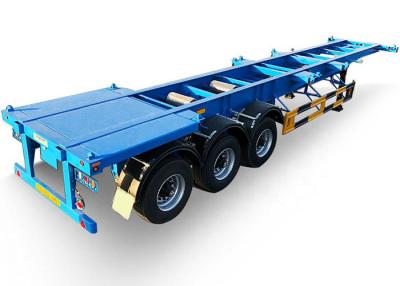 China 20 Feet Skeleton Container Semi Trailer 1550mm Skeleton Chassis 24V for sale