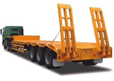 China 20FT 3 Axle Low Bed Trailer 11.00R20 50 Tons Trailer Low  12 Tires for sale