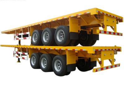 China 37 Ton Flatbed Tractor Trailer 20Ft Container Semi Transport for sale