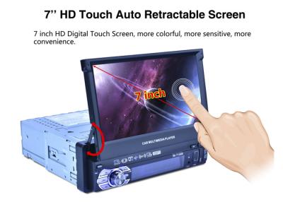 China Único ruído reprodutor de DVD Bluetooth do carro de 7 polegadas com a tela automática da expansão à venda