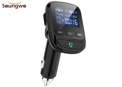China 1.44inch LCD FM Transmitter Bluetooth Car Kit BLE5.0 Car Charger Bluetooth Adapter for sale