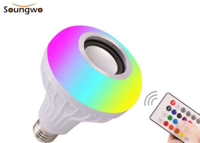 China RGBW E27 Adapter Bluetooth Speaker Bulb Remote Control SMD5730 for sale