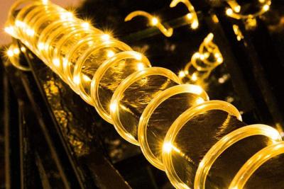 China Flexible 170MA Solar Christmas Lights 39ft Led Lamp Beads 8 Mode for sale