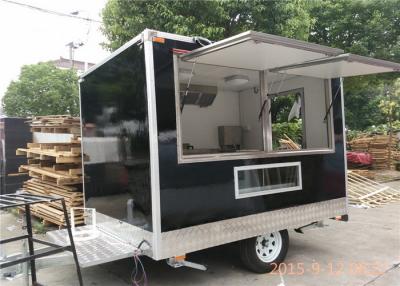 China Zwarte de Koffiemachine van de Koffiekiosk Food Catering Van With Outside Te koop