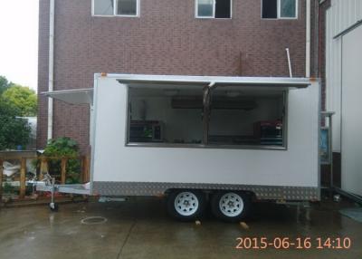 China Square Shaped Ice Cream Cart Trailer Catering Van Rental 3.9M Length for sale
