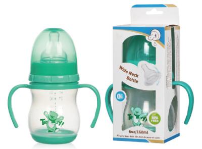 China Wide Neck Arc Polypropylene Baby Bottles BPA Free 6oz 160ml for sale