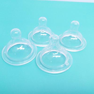 China BSCI Baby Silicone Nipple Washable Clear Wide Neck Silicone Anti Colic Teat for sale