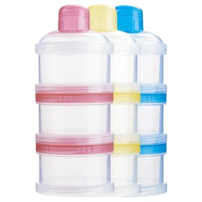 China Dispensador de fórmula de PP libre de BPA 3 Grid Contenedor de leche en polvo para bebés en venta