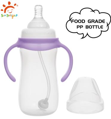 China Durable Microwave Sterilization Polypropylene Baby Bottles For 0-6 Months for sale