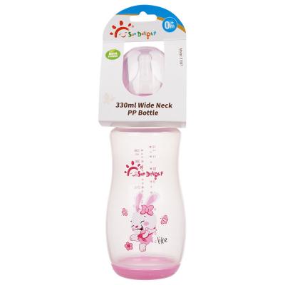 China 110℃~120℃ PP Arc 12oz 330ml Baby Nipple Bottle for sale