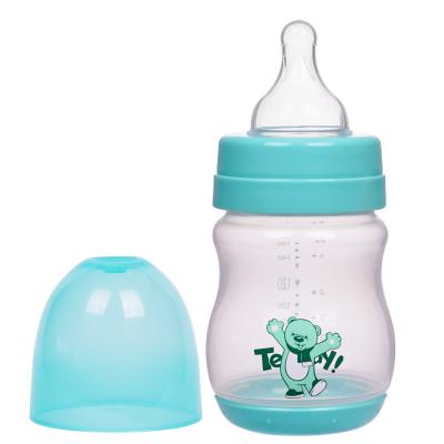 China 6oz 160ml PP Polypropylene Wide Neck Arc Baby Nipple Bottle for sale
