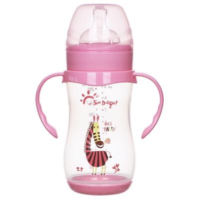 China 9oz 260ml PP Wide Neck Arc Baby Feeding Bottle for sale