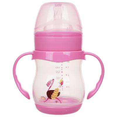 China Double Handle PP 6oz Polypropylene Baby Bottles for sale