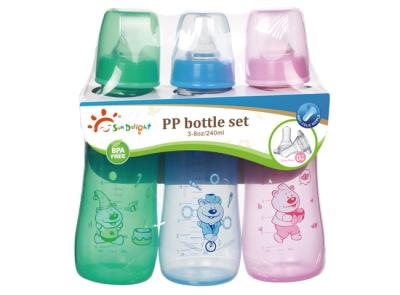 China Phthalate Free 250ml Standard Arc Baby Bottle Set for sale